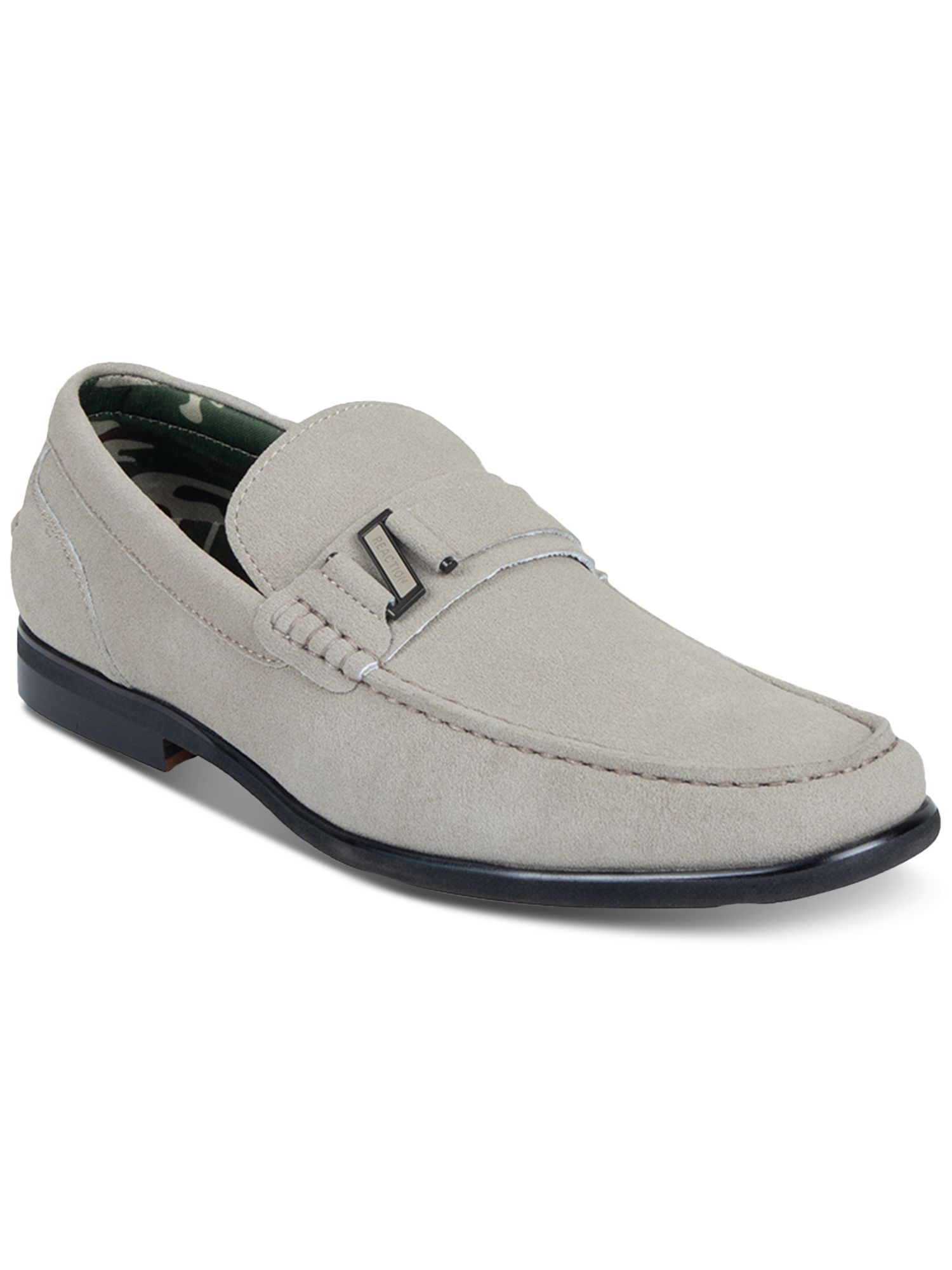REACTION KENNETH COLE Mens Gray Metallic Hardware Strap 