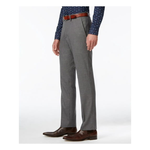 REACTION KENNETH COLE Mens Gray Slim Fit Stretch Pants 33W\32L