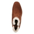 thumbnail image 1 of REACTION KENNETH COLE Womens Brown Dual Zippers Cushioned Fur Trim Salt Zip Cozy Round Toe Block Heel Zip-Up Leather Booties 11 M, 1 of 4