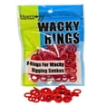 thumbnail image 1 of Wacky Rings 100pk  O-Rings for Wacky Rigging Senkos/Worms/Soft Stickbaits  Bait Saver Orings for Senko Worm  Save Your Baits from Tearing While Wacky Neko Rigging 4-5, Red, 1 of 9