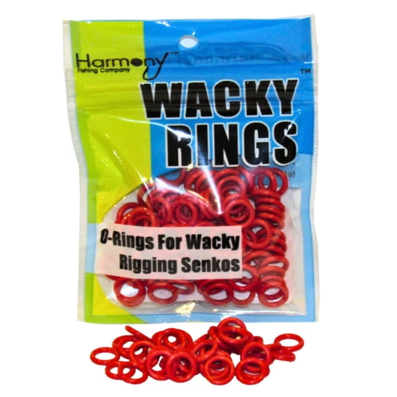 Wacky Rings 100pk O-Rings for Wacky Rigging Senkos/Worms/Soft Stickbaits Bait Saver Orings for Senko Worm Save Your Baits from Tearing While Wacky Neko Rigging 4-5, Red