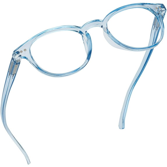 READEREST ROUND BLUE LIGHT BLOCKING READING GLASSES (LIGHT BLUE, 3.75