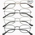 thumbnail image 1 of READING GLASSES MENS WOMENS 4 PACK READERS METAL FRAME UNISEX GLASSES ROUND STYLE, 1 of 6
