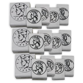 READY 2 LEARN Coin Stamps - Heads - 5 Per Set - 3 Sets