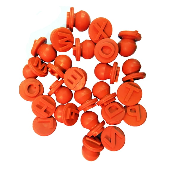 READY 2 LEARN Easy Grip Dough and Paint Stampers - Uppercase Alphabet - Set of 27