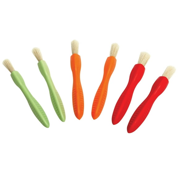 READY 2 LEARN Triangle Grip Paint Brushes - 3 Sizes - Set of 6