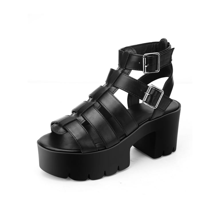 READYSALTED Women's Chunky Platform Gladiator Sandals, Open READYSALTED Women's Chunky Platform Gladiator Sandals, Open