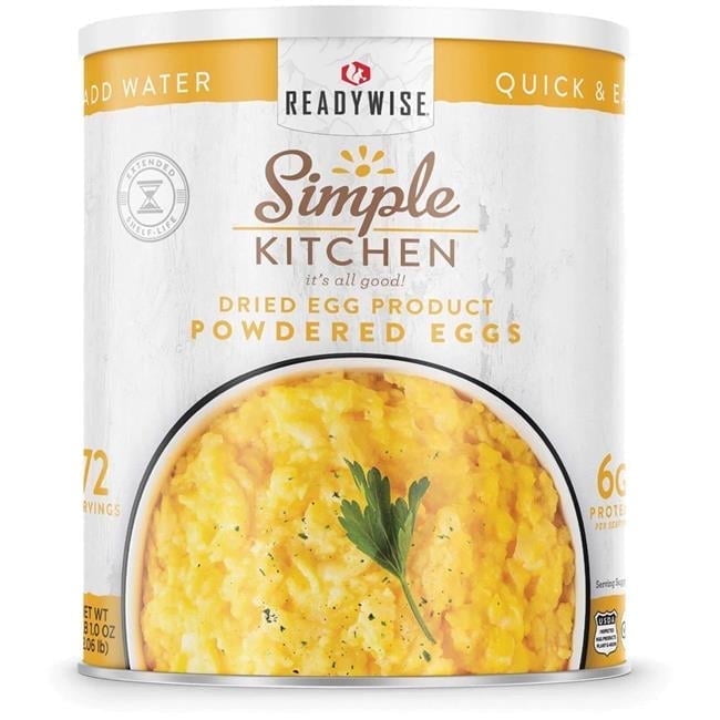 ReadyWise Dried Powdered Eggs, Shelf Stable, 72 Servings Delivery Can
