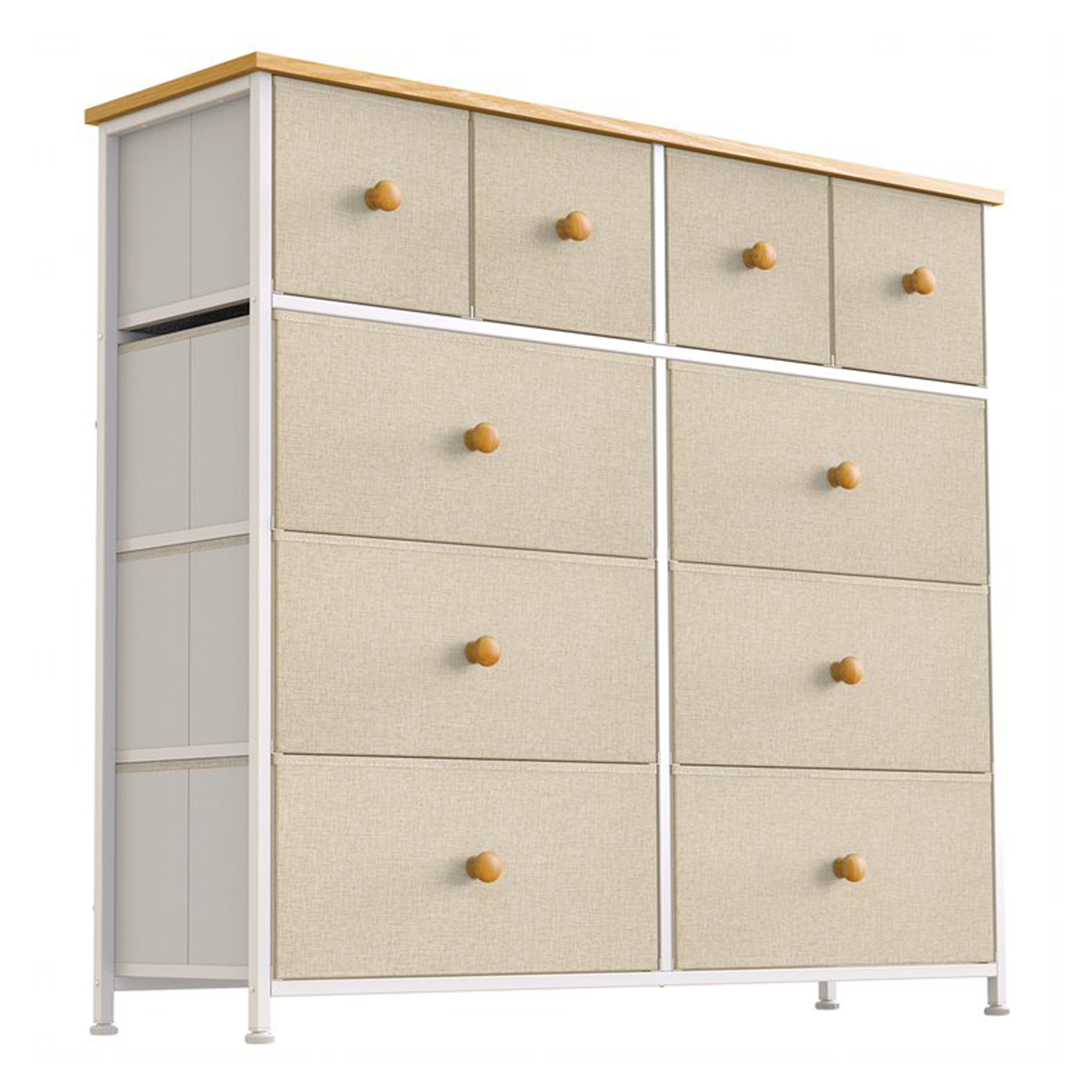REAHOME 10 Drawer Steel Frame Bedroom Storage Organizer Dresser