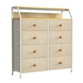thumbnail image 1 of REAHOME 8 Drawer Wood Top Storage Organizer w/ 2 Extra Drawers, Taupe, 1 of 12