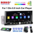 thumbnail image 1 of REAKOSOUND 1DIN Android Car Stereo Radio 6.9'' 2 64G Car Multimedia Player Carplay Android auto Bluetooth WIFI GPS Radio, 1 of 19