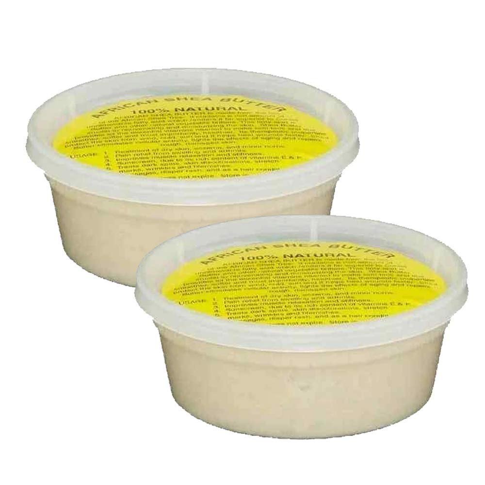REAL African Shea Butter Pure Raw Unrefined From Ghana"IVORY" 8oz. CONTAINER - image 1 of 2