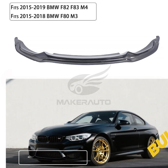 1x Carbon Fiber Front Bumper Lip Splitter for BMW M3 F80 M4 F82 F83 2015-2020