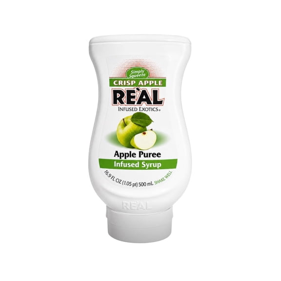REAL Infused Exotics Crisp Apple Apple Puree Infused Syrup, 16.9 Fl Oz Bottle