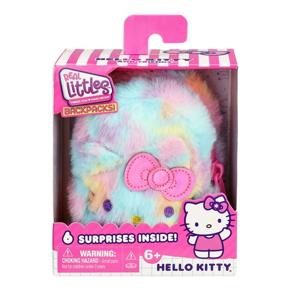 REAL LITTLES Collectible Micro Hello Kitty and Friends Backpack with 6 Surprise Accessories Inside! (Pastel Rainbow)