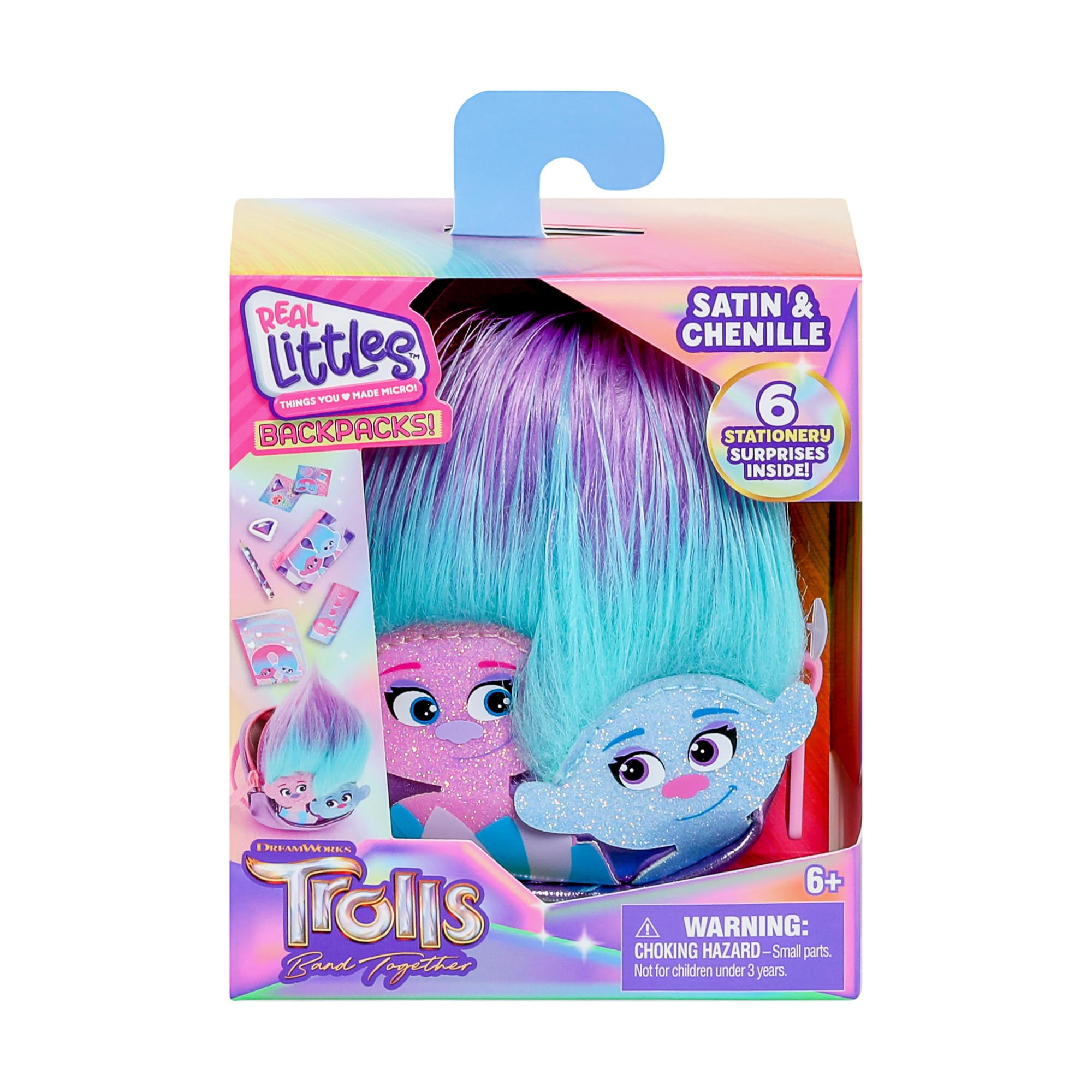 REAL LITTLES Trolls Band Together Backpack with Micro Stationery