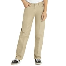 REAL SCHOOL Girls Flat Front Low Rise Pants School Uniform Approved