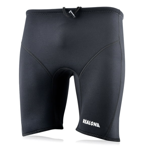 REALON Wetsuit Shorts Neoprene Men 3mm Buoyancy Swim Pants Adult Sweat Wet Suit Trunks Jammers Keep Warm for Swimming Surfing