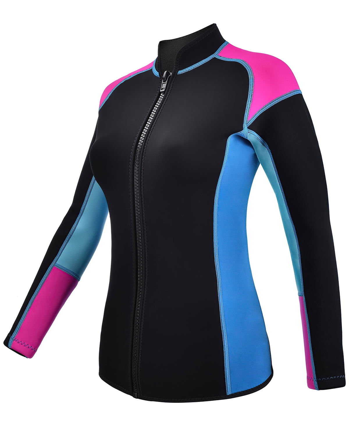 REALON Wetsuits Top Jacket Women 2mm Neoprene Shirt Wet Suit Long Sleeve  for Diving Surf Swim Water Sports 