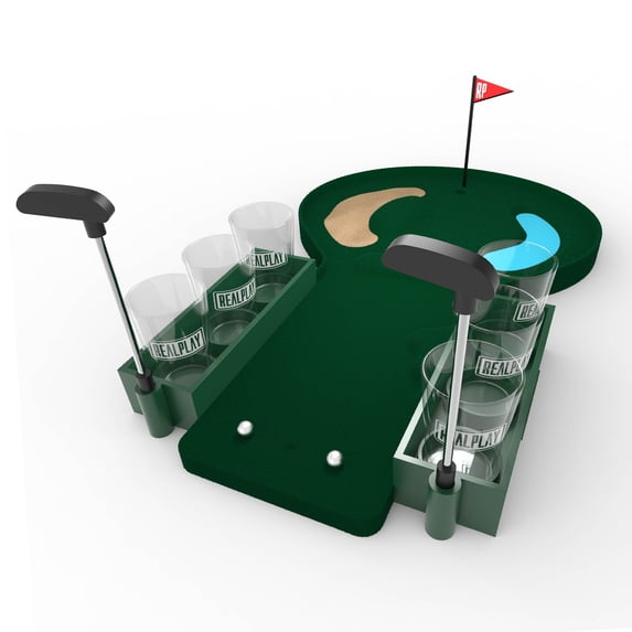 Realplay Putt Shots Mini Golf Drinking Game – Tabletop Golf Game for Parties, Game Nights & Bachelor Events