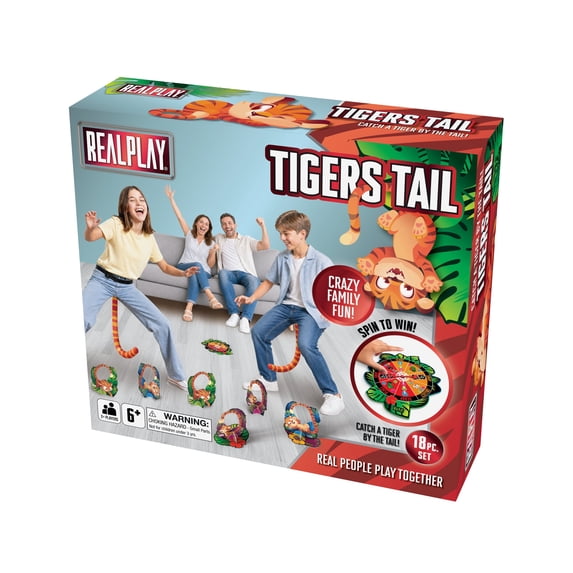 Realplay Tigers Tail Game, Family Games for Kids and Adults, Active Party Games for Kids