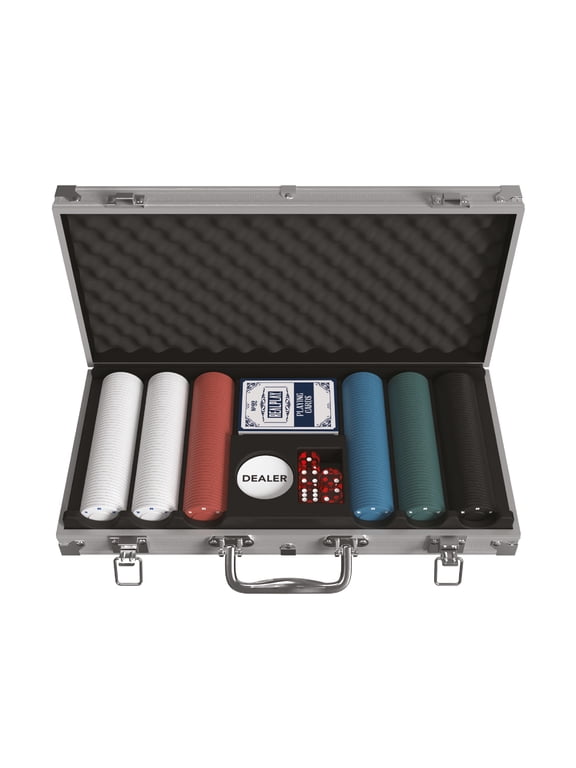 310-Piece Poker Set Poker Chip Set with Aluminum Carry Case, Poker Chips, Cards & Dice for Texas Hold'em & Blackjack
