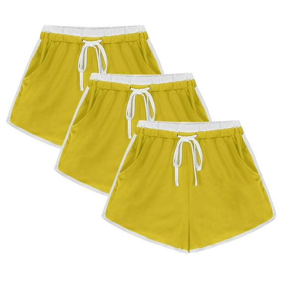 REALiKUN 3 Packs Sports Shorts Womens Soft Comfy Booty Elastic Dolphin Shorts Workout Breathable Lounge Cycling Short Pants