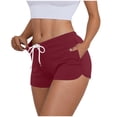thumbnail image 1 of REALiKUN Athletic Shorts for Women Summer Workout Sweat Shorts Cute Low Rise Mini Shorts with Drawstring, 1 of 8