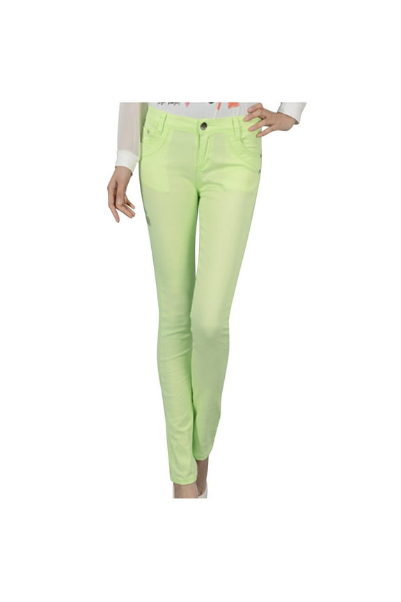 Business Casual Pants for Women Summer Fashion Slim Fit Denim Pant Dressy Full Length Jeggings Jeans Pants