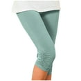 thumbnail image 1 of REALiKUN Capri Leggings for Women Summer Casual Stretch Knee Workout Running Yoga Capris Slim Fit Lightweight Cropped Pants, 1 of 7