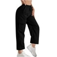 thumbnail image 1 of REALiKUN Cargo Pants Women Baggy High Waisted Parachute Pants Sweatpants Wide Leg Casual Pants with Pockets, 1 of 8