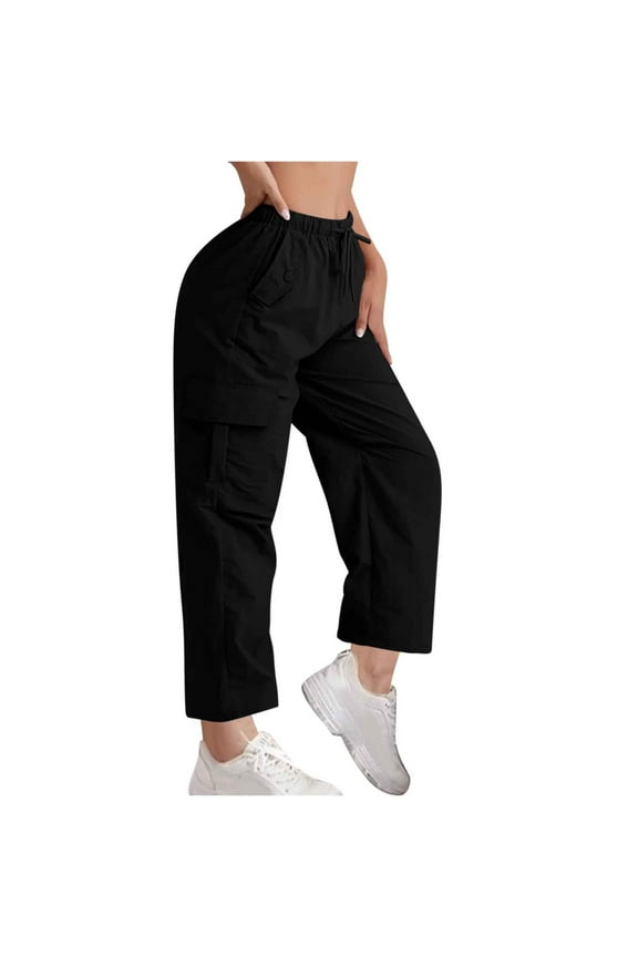 Cargo Pants Women Baggy High Waisted Parachute Pants Sweatpants Wide Leg Casual Pants with Pockets
