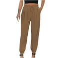 thumbnail image 1 of REALiKUN Cotton Linen Pants for Women Tapered Pants Casual Trousers Cargo Pants Long Lounge Pants Workout Clothes, 1 of 8