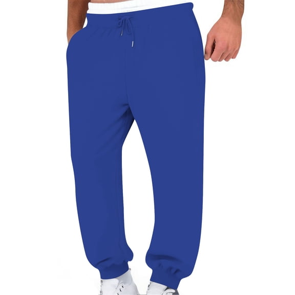 REALiKUN Double Waisted Sweatpants Men Women Baggy Sweatpants Straight Wide Leg Gym Track Pants Joggers with Pockets