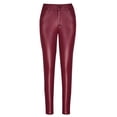 thumbnail image 1 of REALiKUN Faux Leather Leggings for Women High Waist Pants PU Seamless Stretch Shaping Hip Push Up Tights Trousers, 1 of 4