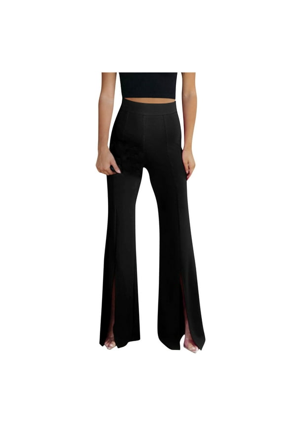 Flare Yoga Pants for Women Split Bootcut Leggings Flared Lounge Pants High Waisted Bell Bottoms
