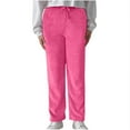 thumbnail image 1 of REALiKUN Fluffy Fleece Pants for Women Drawstring Stretch Elastic Waist Straight Leg Pants Warm Thermal Fall Winter Trousers, 1 of 5