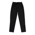thumbnail image 1 of REALiKUN Girls High Waist Belted Paperbag Pants Casual Fit Elastic Tapered Trousers with Pockets, 1 of 3