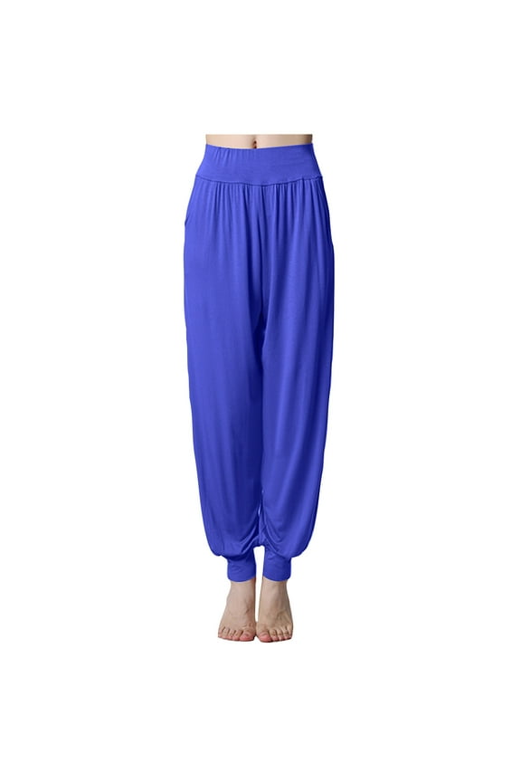 Harem Yoga Pants for Women Boho Hippie Lounge Pants Wide Leg Dance Joggers Baggy Casual Sweatpants Summer Clothes