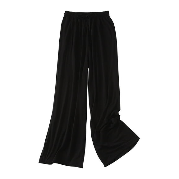 REALiKUN High Waist Drape Modal Loose Large Size Thin Wide-Leg Pants Women's All-Match Trousers Casual Straight-Leg