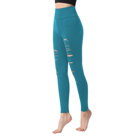 REALiKUN High Waist Yoga Pants Cutout Ripped Skinny Leggings for Women Super Soft and Comfortable