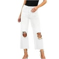 thumbnail image 1 of REALiKUN High Waisted Ripped Flare Jeans for Women Casual Distressed Pants, 1 of 6