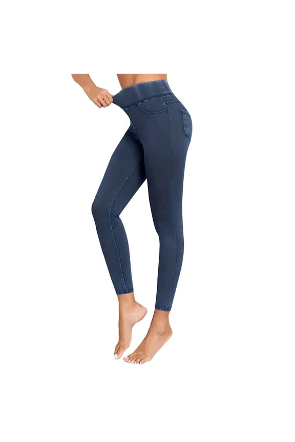 Jeggings for Women Stretch Jeans High Waisted Skinny Jeans Pull On Butt Lifting with Pockets