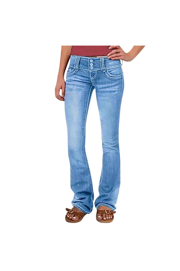 Low Rise Jeans Womens Ripped Hole Distressed Jeans Pants Skinny Stretchy Denim Trousers Straight Leg Casual Jeans