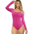 thumbnail image 1 of REALiKUN Romper for Women Round Neck Long Sleeve Causal Jumpsuit Fashion Sport Workout Gymnastics Legging Slim Fit Bodysuit, 1 of 7