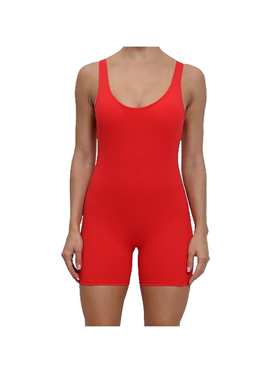 Rompers for Women Athletic Workout Yoga One Piece Summer Shorts Jumpsuit Built in Bra Unitard Bodysuit