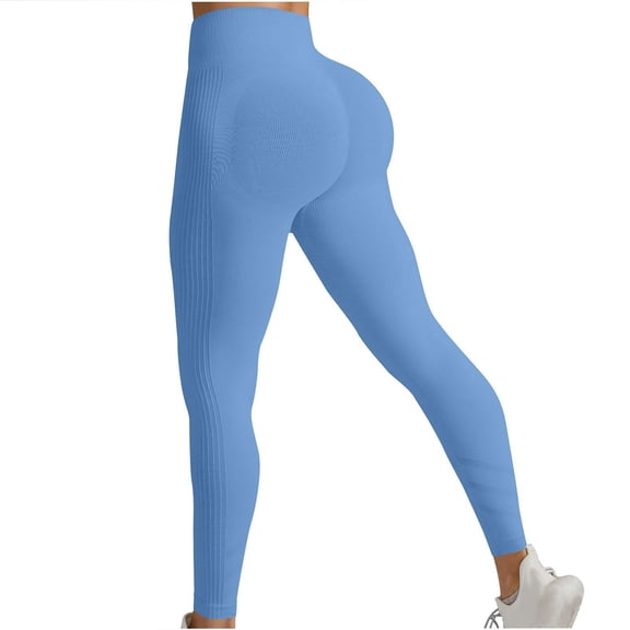 REALiKUN Scrunch Workout Leggings for Women High Waisted Butt Lifting V Back Waist Seamless Gym Yoga Leggings