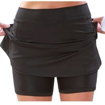 REALiKUN Skorts for Women Dressy Casual Plus Size High Waist Skirt with Shorts Underneath Tennis Skorts with Pockets