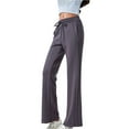 thumbnail image 1 of REALiKUN Straight Leg Sweatpants Women Casual Drawstring Elastic Waist Yoga Pants Fall Loose Fit Jogger Trouser with Pockets, 1 of 3