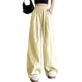 thumbnail image 1 of REALiKUN Stretch Wide Leg Jeans for Women Low Rised Cotton Line Flared Hem Bell Bottom Baggy Denim Pants with Pockets, 1 of 5